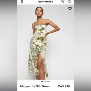 Reformation Marguerite Silk Dress